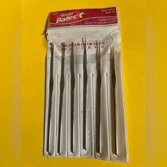 Susan Bates Crochet Hooks set of 6 steel tiny mm mini size - Picture 4 of 4